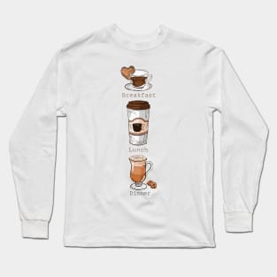 Espresso, to go and latte Long Sleeve T-Shirt